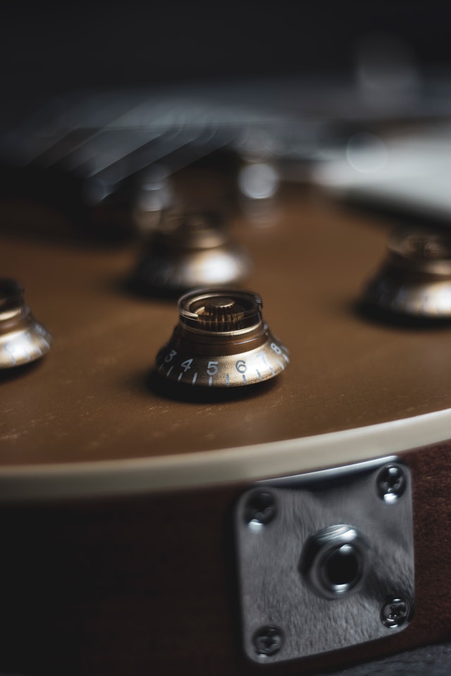 Gold color guitar knobs